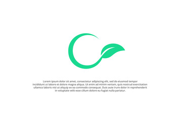 Eco friendly product brand logo style leaf