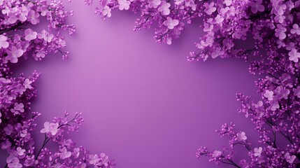 Obraz premium Purple Blossoms Frame Background