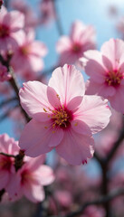 Obraz premium Japanese pink cherry blossom