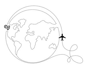 Artistic Globe with Elegant Line Strokes,
Journey Around the Globe: Line Art with Airplane,
A stylized globe adorned with delicate line strokes,
showcasing the continents and oceans with an artistic.