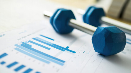 Fitness trainer chart diagram guiding a workout session