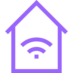 Wireless Internet Connection Symbol Indicating Strong Home Connectivity in a Modern Digital Environment