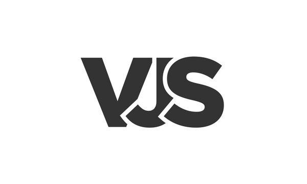 VJS logo design template with strong and modern bold text. Initial based vector logotype featuring simple and minimal typography. Trendy company identity.