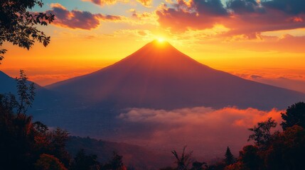Stunning Volcanic Sunset
