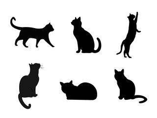 猫シルエット６種