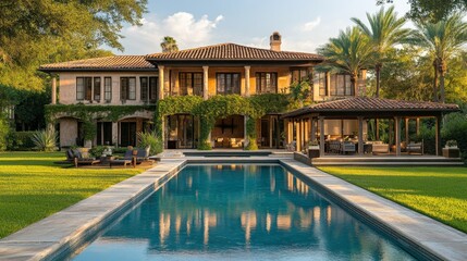 Luxurious Mansion with Pool and Garden