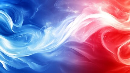 Obraz premium Abstract Red and Blue Smoke Art