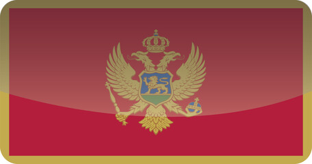 Obraz premium National flag of Montenegro.Vector illustration