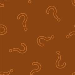 Brown seamless pattern with question mark symbols