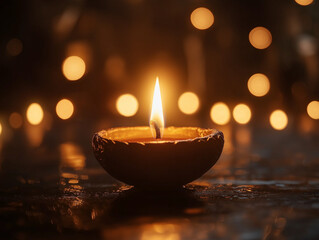 Happy Diwali - zapalony znicz