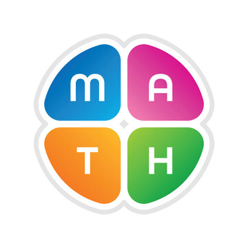 Math concept in four parts. mth concept for education world