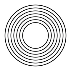 Lines in circle form. distance equal lines concentric circles. spiral. technology round logo. thin line spiral. design element. abstract geometric shape. vector illustration