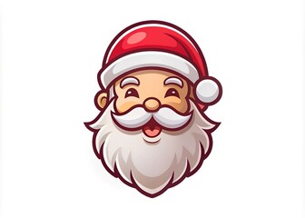 santa face logo creative icon on white background