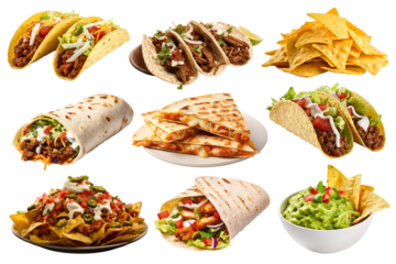 PNG Mexican food element set, transparent background