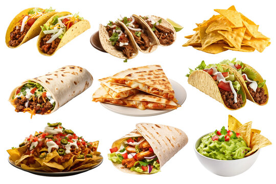 PNG Mexican food element set, transparent background