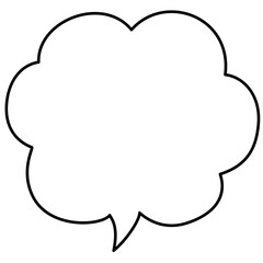 シンプルな雲のような吹き出し
