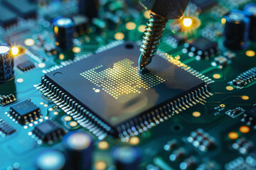 Generative AI Image of Futuristic Laboratory with DNA Helix in Test Tubes