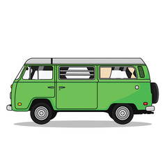 Classic Van Retro Illustration