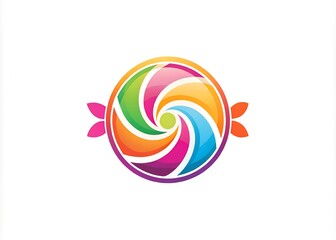 colourful candy logo creative icon on white background