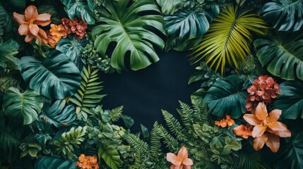 Tropical Foliage Frame