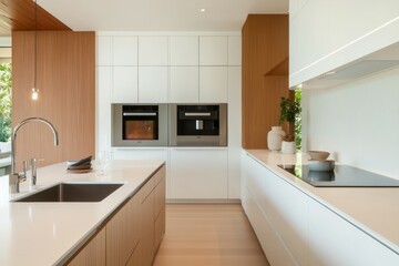 Modern kitchen interior with clean and sleek design