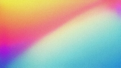 Obraz premium Colorful gradient background. Vibrant hues blend smoothly creating a cheerful and optimistic atmosphere. Perfect for design projects needing a joyful vibe.