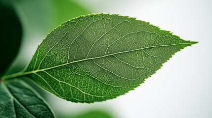 Obraz premium Close-up of a Vibrant Green Leaf