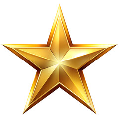 Obraz premium Gold star isolated on a transparent background