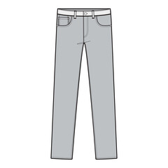 Casual Straight Fit Jeans Illustration



