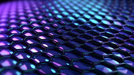 Naklejka premium Abstract Hexagonal Pattern with Iridescent Hues