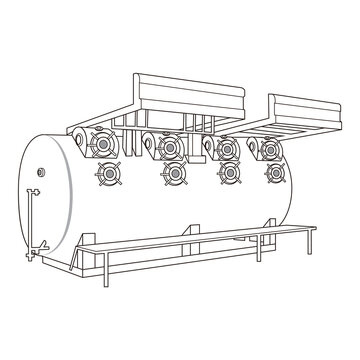 industrial tank outline drawing clip art preview