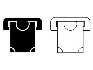 cash withdrawal icon or logo isolated sign symbol vector illustration - high quality black style vector icons