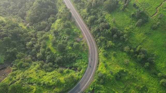pune to nashik national highway kasara ghat 60 drone view in Maharashtra