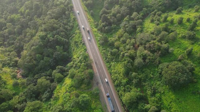 pune to nashik national highway kasara ghat 60 drone view in Maharashtra