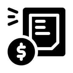 Invoice glyph icon