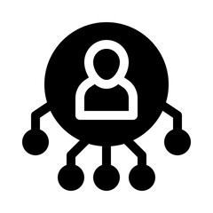 People Network glyph icon