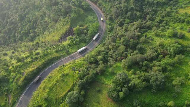 pune to nashik national highway kasara ghat 60 drone view in Maharashtra