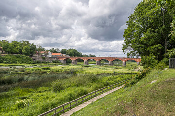 Kuldigas old brick bridge across the Venta river was built in 1874 and is the longest bridge of this kind of road bridge in Europe. Near it is the widest waterfall in the Baltics on the River Venta