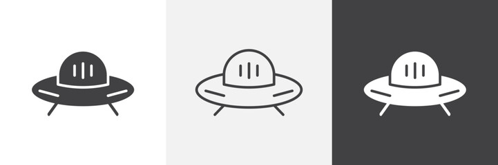 UFO icon set. vector illustration.