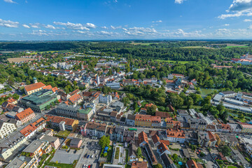 Ausblick auf Fürstenfeldbruck, Große Kreisstadt in der Metropolregion München