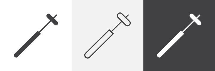 Reflex hammer icon set. vector illustration.