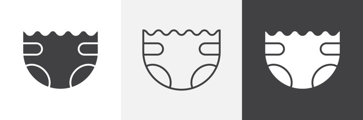 Diaper icon set. vector illustration.