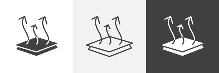 Breathable leather icon set. vector illustration.