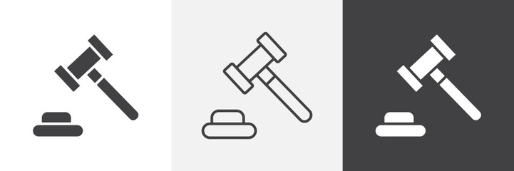 Auction icon set. vector illustration.