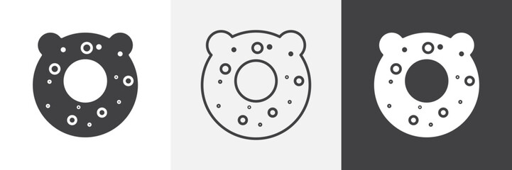 Baby orthopedic pillow icon set. vector illustration.