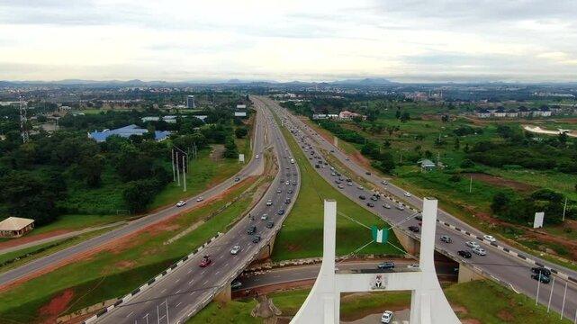 Shot of abuja city gate landmark