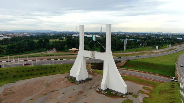 Shot of abuja city gate landmark