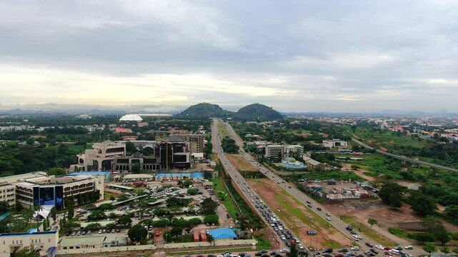 abuja Ariel view with building and offices