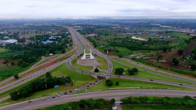 Shot of abuja city gate landmark