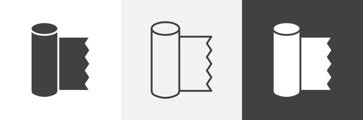 Foil roll icon set. vector illustration.
